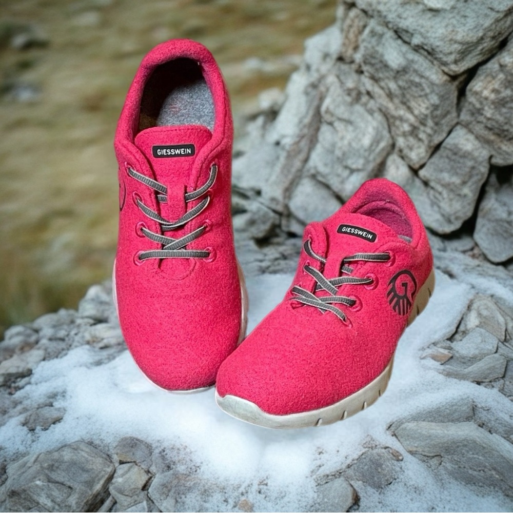 Giesswein Pink Merino Wool Runner Sneakers Size EU 40/US 8-8.5